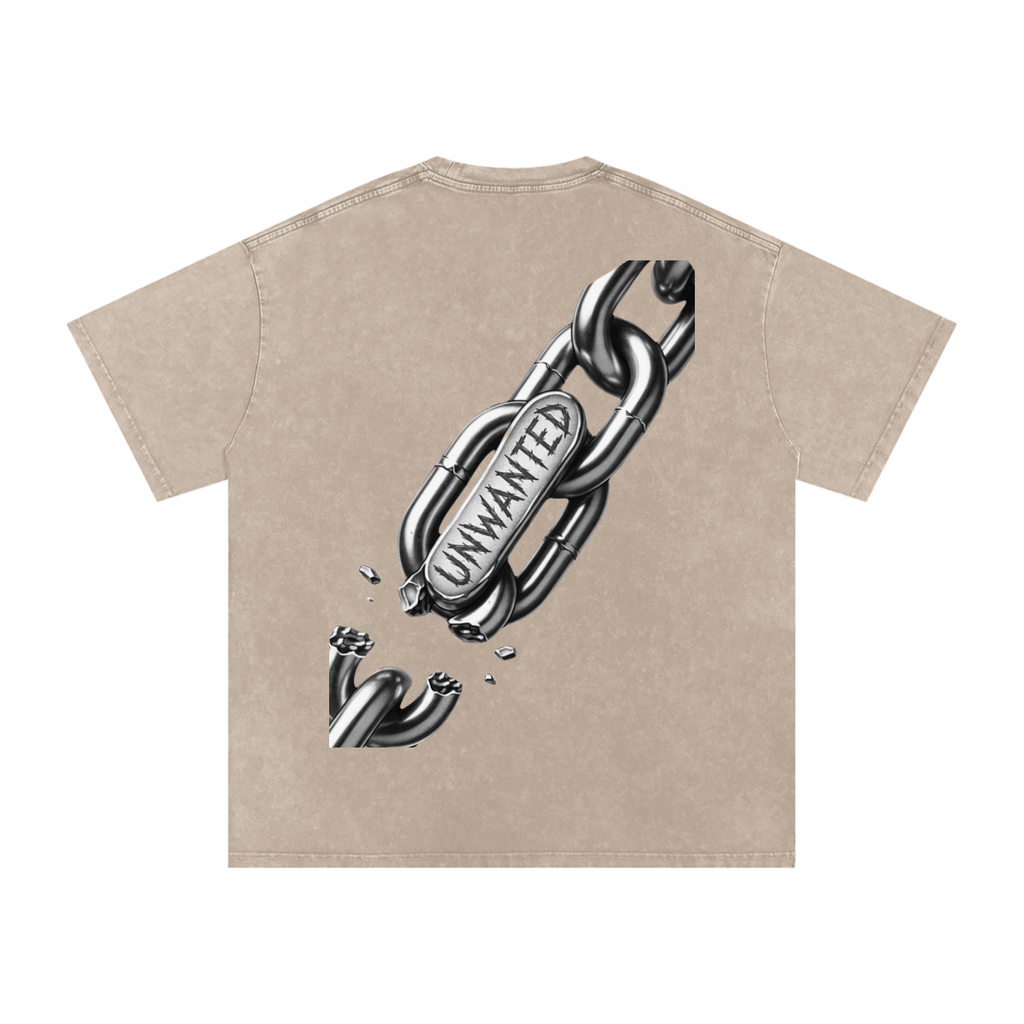 Snow Washed Oversized Cotton T-Shirt