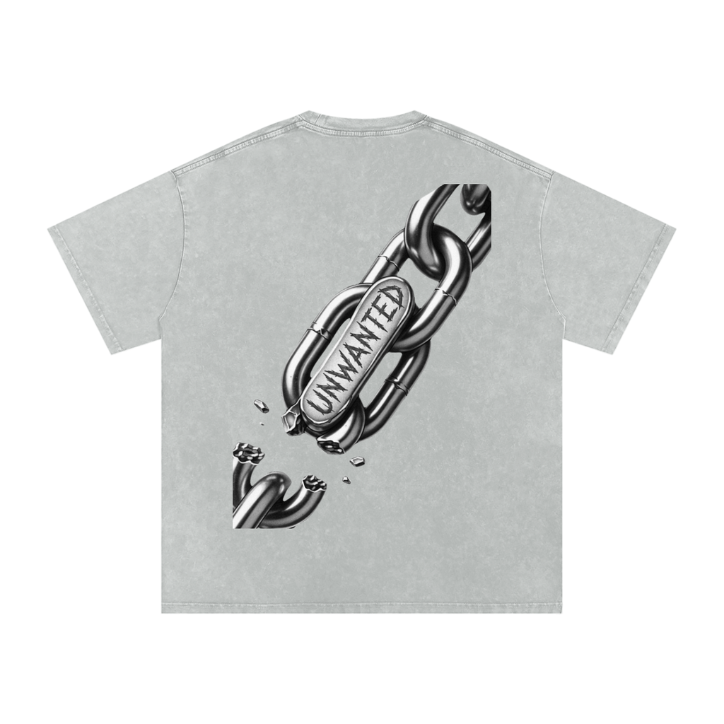 Snow Washed Oversized Cotton T-Shirt